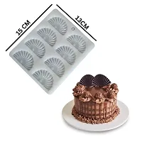 MoldBerry Silicone Fan Shape garnishing Mould for Cake Decoration Chocolate Garnishing Mould pack of 1-thumb2