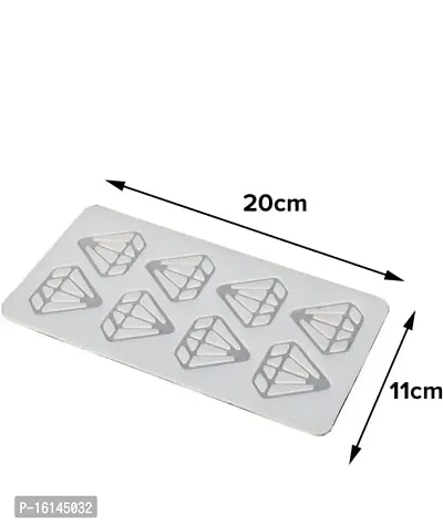 Moldberry Silicon Diamond Shaped Chocolate Garnishing Mould pack of 1-thumb4