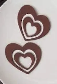 MoldBerry Silicone Cake Garnishing Moulds for Cake Decoration with 4 Cavity Double Heart Shape Pattern/Design-thumb3