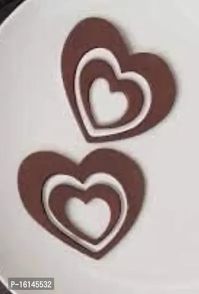 MoldBerry Silicone Cake Garnishing Moulds for Cake Decoration with 4 Cavity Double Heart Shape Pattern/Design-thumb4
