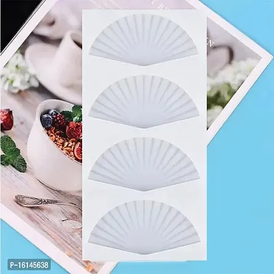 MoldBerry Garnish Mould Garnishing Mould Making Silicone Fan Shape Garnish Sheet for Cake Decoration Chocolate Foundant Baking Flexible Reusable Garnish Mould Safe Making Home Made Mould