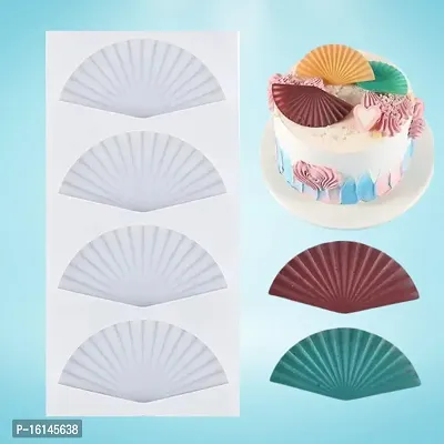 MoldBerry Garnish Mould Garnishing Mould Making Silicone Fan Shape Garnish Sheet for Cake Decoration Chocolate Foundant Baking Flexible Reusable Garnish Mould Safe Making Home Made Mould-thumb2