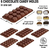 MoldBerry Cute Silicone Molds - 6pc Food Grade- Non-Stick - Easy to Use and Clean Candy Molds - Chocolate Molds Silicone Trays(Pack of 06)-thumb1