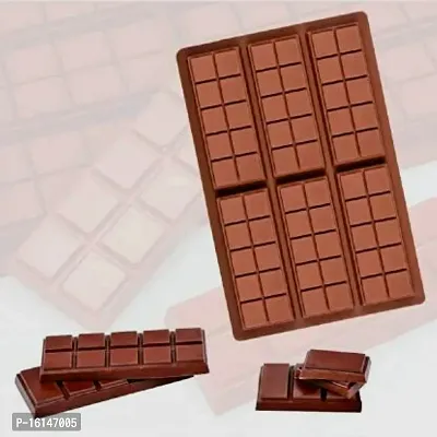 MoldBerry 1 Pack Silicone Chocolate Molds, Rectangle Wax Melt Molds Engery Bar Silicone Molds for Chocolate Candy Bars, Non-Stick and Bpa Free (6 Cell 5 Section and 6 Cell 10 Section)