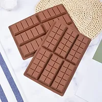 MoldBerry 1 Pack Silicone Chocolate Molds, Rectangle Wax Melt Molds Engery Bar Silicone Molds for Chocolate Candy Bars, Non-Stick and Bpa Free (6 Cell 5 Section and 6 Cell 10 Section)-thumb1