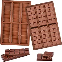 MoldBerry 1 Pack Silicone Chocolate Molds, Rectangle Wax Melt Molds Engery Bar Silicone Molds for Chocolate Candy Bars, Non-Stick and Bpa Free (6 Cell 5 Section and 6 Cell 10 Section)-thumb2