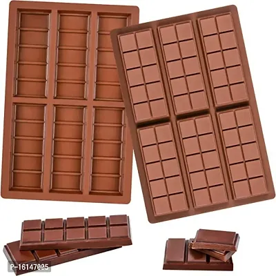 MoldBerry 1 Pack Silicone Chocolate Molds, Rectangle Wax Melt Molds Engery Bar Silicone Molds for Chocolate Candy Bars, Non-Stick and Bpa Free (6 Cell 5 Section and 6 Cell 10 Section)-thumb3