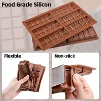 MoldBerry 1 Pack Silicone Chocolate Molds, Rectangle Wax Melt Molds Engery Bar Silicone Molds for Chocolate Candy Bars, Non-Stick and Bpa Free (6 Cell 5 Section and 6 Cell 10 Section)-thumb3