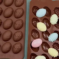 MoldBerry Silicon 35 Cavity Multi Egg Shapes or Easter Theme Brown Chocolate Mould, Ice Mould, Chocolate Decorating Mould-thumb1