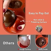 MoldBerry Sphere Chocolate Bomb Mold, 3'' Hole Silicone Molds for Chocolate, Cake, Jelly, Pudding, Round Shape Half Candy Molds, BPA Free Silicone Molds for Baking -1-thumb1