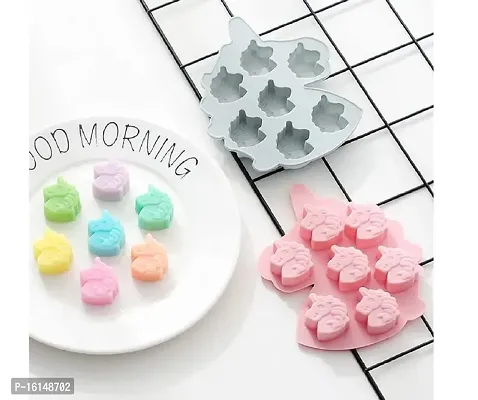 MoldBerry Chocolate Mould, Small Heart Mould Candy Mould, Ice Mould, Candle Mould, Small Cake Brownie Mould, Christmas Muffins Silicone Tray-thumb0