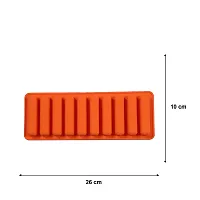 MoldBerry Silicone Ice Cube Tray Mould for Water Bottle Silicone Small Rectangle Shapes 10 Cavity Mold for Freezer Cocktail Whiskey Coffee Fruit Juice for Water Bottle Tray Maker Size (10 x 26 x 2 cm-thumb1