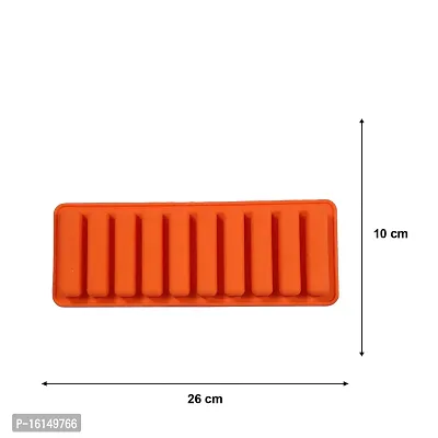 MoldBerry Silicone Ice Cube Tray Mould for Water Bottle Silicone Small Rectangle Shapes 10 Cavity Mold for Freezer Cocktail Whiskey Coffee Fruit Juice for Water Bottle Tray Maker Size (10 x 26 x 2 cm-thumb2