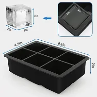 MoldBerry Silicone Ice Cube Trays Large Size Flexible 6 Cavity Ice Cube Square Molds for Whiskey and Cocktails, Keep Drinks Chilled Pack of 1-thumb3