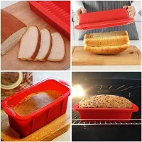 MoldBerry Siicone Non Stick Reusable Silicone Bread Loaf Baking Tray Pan  12pc Silicone Muffin  Cupcake Mould Pack of 1 (Random Color)-thumb2