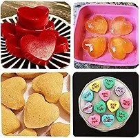 MoldBerry Heart Shape Silicone Mold for Making Soap Candle 6 Cavity Silicon Moulds for Soap Resin Chocolate Muffin Pudding Cake Jelly Size (17.5 * 17.5 * 3 cm) Pack of 2 (Multi Color)-thumb3