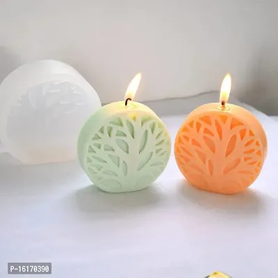 MoldBerry Candle Mould Making Silicone Mold Cool Round Tree of Candle Making Resin Big Round Trees Home Decoration Candles Soap Mould Making Homemade Mould Pack of 1-thumb0
