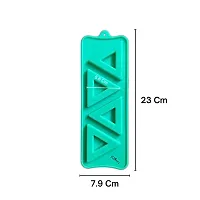 MoldBerry Cookies Mould Ovel Shape 3 Cavity Chocolate Mould for Chocolate Making Silicone Mould (Trianglebelt+SquareCookies_Combo)-thumb1