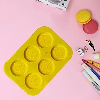 MoldBerry Cookies Mould Ovel Shape 3 Cavity Chocolate Mould for Chocolate Making Silicone Mould (Roundbelt+Round Cookies_Combo)-thumb1