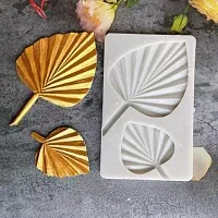 MoldBerry Palm Leaf Garnishing Sheet Mould Leaf Shape Silicone Fondant Garnishing Sheet Moulds Cake Cupcake Chocolate Decorating Tools Size (L*W*H) 11.3 * 19.5 * 0.5 CM Pack of 1 (White Color)-thumb3