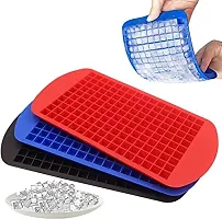 MoldBerry Mini 160 Grids Small Ice Cube Trays Silicone Square Shapes Molds / Moulds for Home Made Chocolate Whiskey  Cocktails Reusable Flexible and BPA Free Mold Tray Size ( 22.8 X 11.7 X 1 Cm ) Cub-thumb1