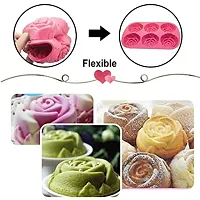 MoldBerry 6 Cavity Rose Soap Mould Combo Rose Shape Cake Muffin Mould Flower Baking Mould for Soap Making Candle Craft Ice Cube DIY Baking Trays-thumb2