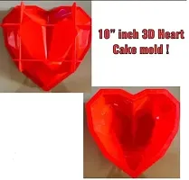 MoldBerry 3D Diamond Heart Pinata Cake Chocolate Mould with Hammer 1 Kg Silicon Heart Shape Chocolate Shaping Tool Pack of 1-thumb2