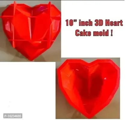 MoldBerry 3D Diamond Heart Pinata Cake Chocolate Mould with Hammer 1 Kg Silicon Heart Shape Chocolate Shaping Tool Pack of 1-thumb3