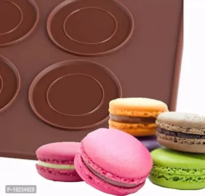 MoldBerry 30 Cavity Macaroon Mat Silicone Macaroon Sheet for Bake Pans Macaroon Pastry Cookie Making Non Stick Reusable Macaroon Mould Pack of 2-thumb2