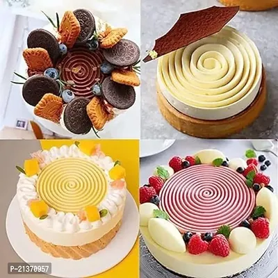 MoldBerry Silicone Cake Mould, Small  Spiral Design Round Ring Insert Decor Mousse Cake Decorating Chocolate Ice Cream Baking Pan Dessert Cake Mould-thumb2