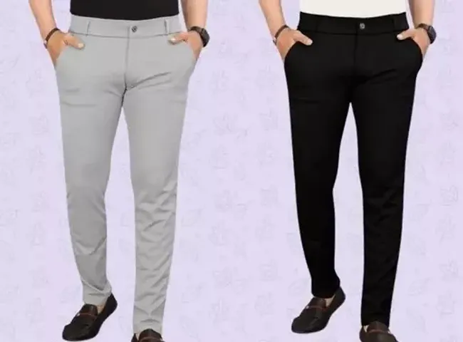 Men Lower pants Trousers Pack of 2 Stylish