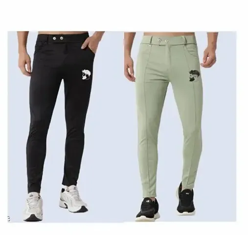 Men Lower pants Jogger Perfect Fit Stylish Good Quality Soft Lycra Blend Mens Boys Lower Pajama Jogger Gym Running Jogging Yoga Casual Wear Trouser fully lycra itech trending pack of 2 pcs