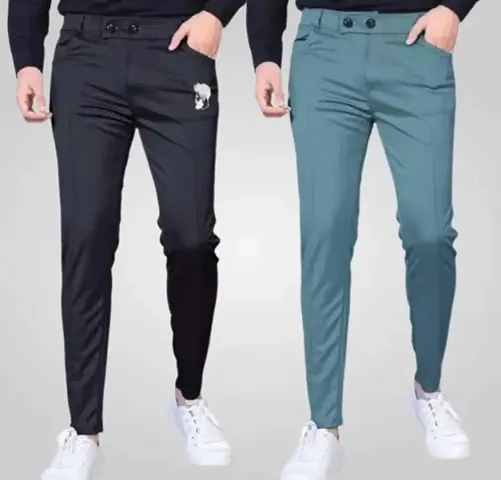 Men Lower pants Jogger Perfect Fit Stylish Good Quality Soft Lycra Blend Mens Boys Lower Pajama Jogger Gym Running Jogging Yoga Casual Wear Trouser fully lycra itech trending pack of 2 pcs