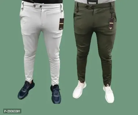 Men Trousers Pack of 2  Stylish Trousers  Soft Lycra Blend Trousers  Mens  Boys Trousers  Casual Wear Trousers