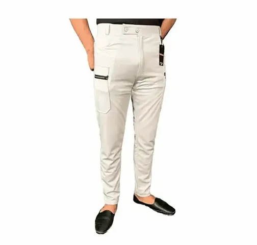 Lycra track pant Formal Trousers For Men Pack of 1