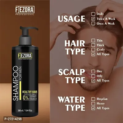 Fizora black shampoo, for strong hair, with egg protein  collagen, for strenghth and shine-thumb3