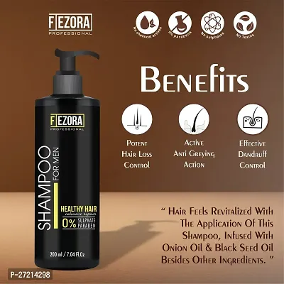 Fizora black shampoo, for strong hair, with egg protein  collagen, for strenghth and shine-thumb4