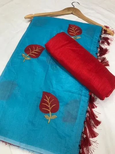 Beautiful Chanderi Saree With Blouse Piece For Women