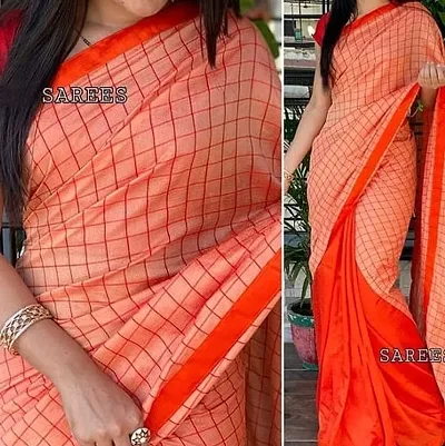 Beautiful Blend Saree With Blouse Piece For Women