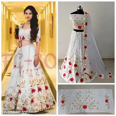 Stylish Silk Blend  Lehenga Choli Set For Women-thumb0