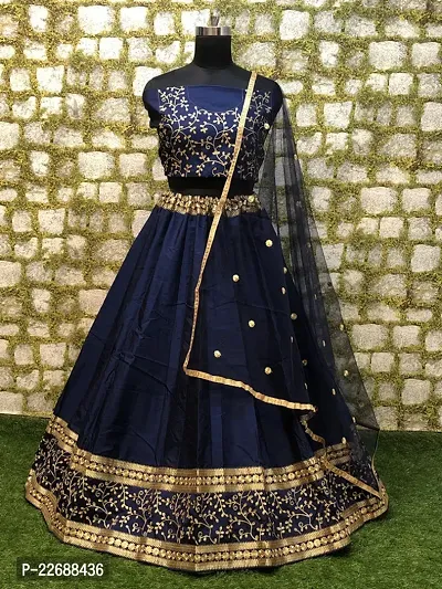 Stylish Silk Blend  Lehenga Choli Set For Women