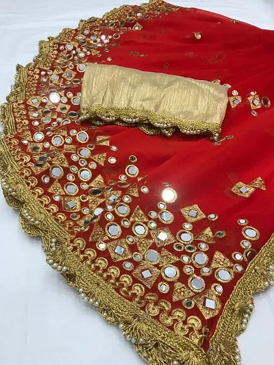 Beautiful Georgette Sarees With Blouse Piece