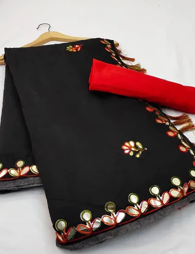 Beautiful Chanderi Saree With Blouse Piece For Women