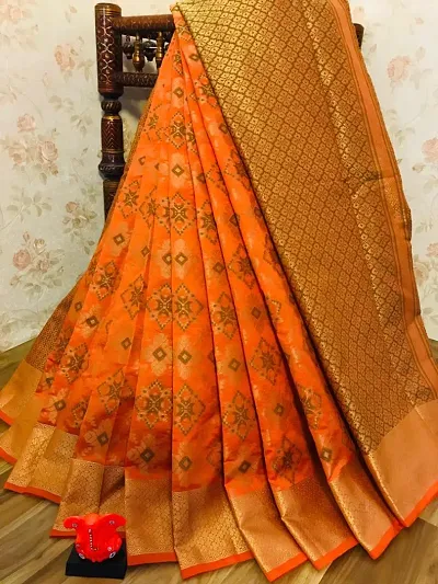 Beautiful Blend Saree With Blouse Piece For Women