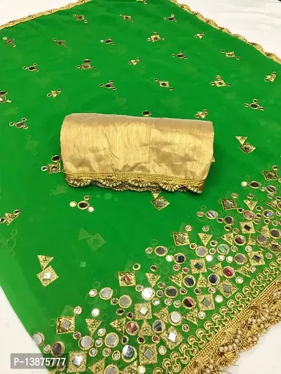 Beautiful Georgette Saree With Blouse Piece For Women