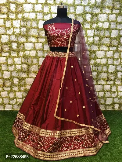 Stylish Silk Blend  Lehenga Choli Set For Women