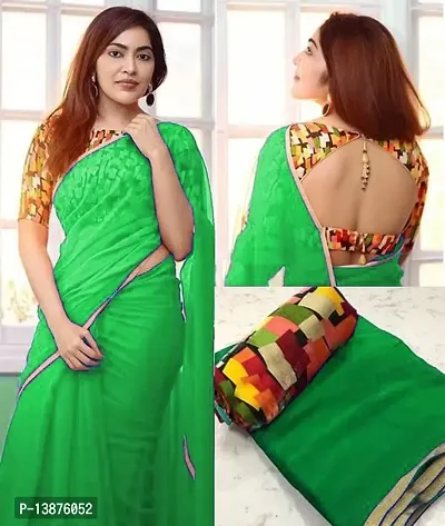 Beautiful Georgette Saree With Blouse Piece For Women