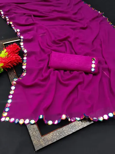 Georgette Sarees with Blouse Piece