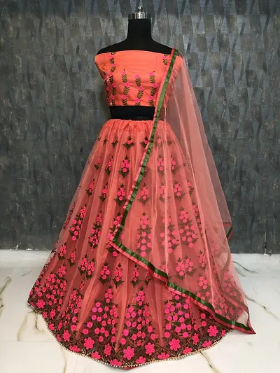 New Arrival Net Embroidered Lehengas