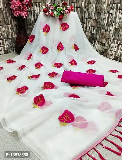 Beautiful Net Saree With Blouse Piece For Women